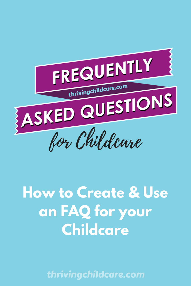 FAQ for childcare