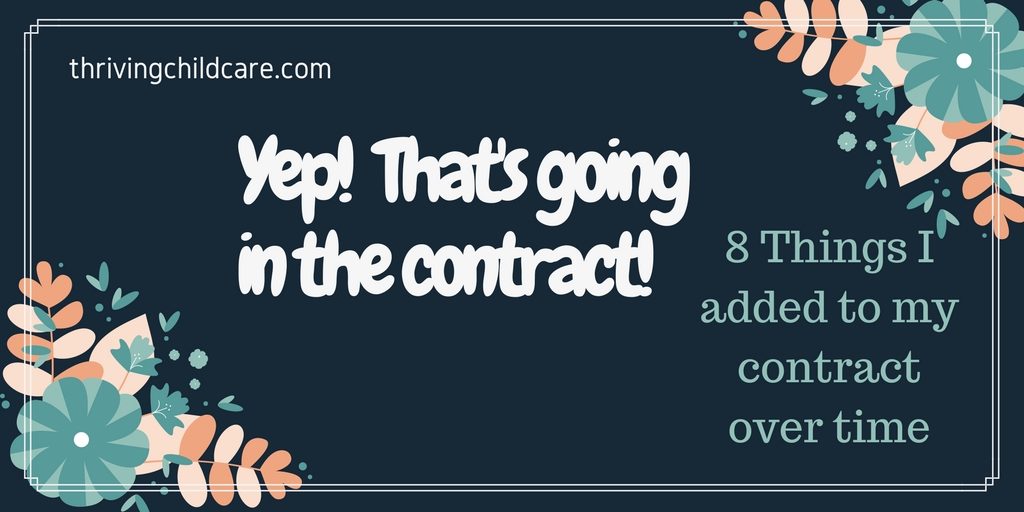added to my childcare contract