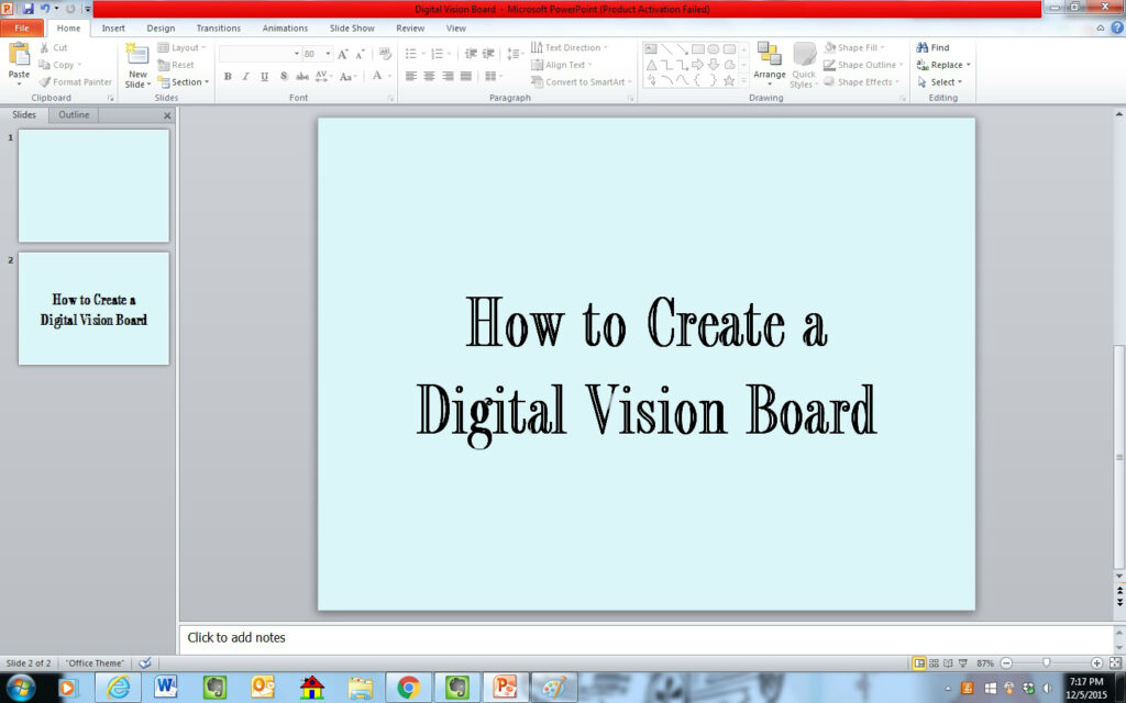 digital vision board