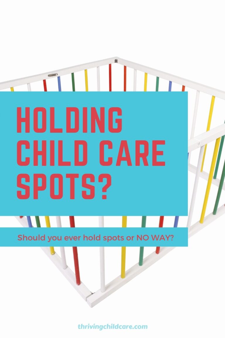 holding child care spots