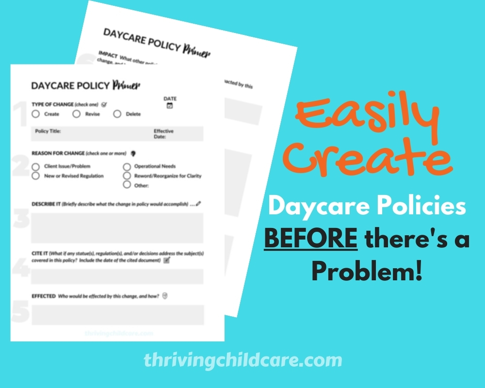 Daycare Policies And Procedures Templates