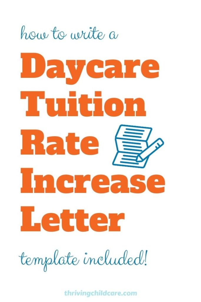 daycare tuition rate increase