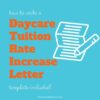 How To Write A Daycare Tuition Rate Increase Letter - Thriving Childcare