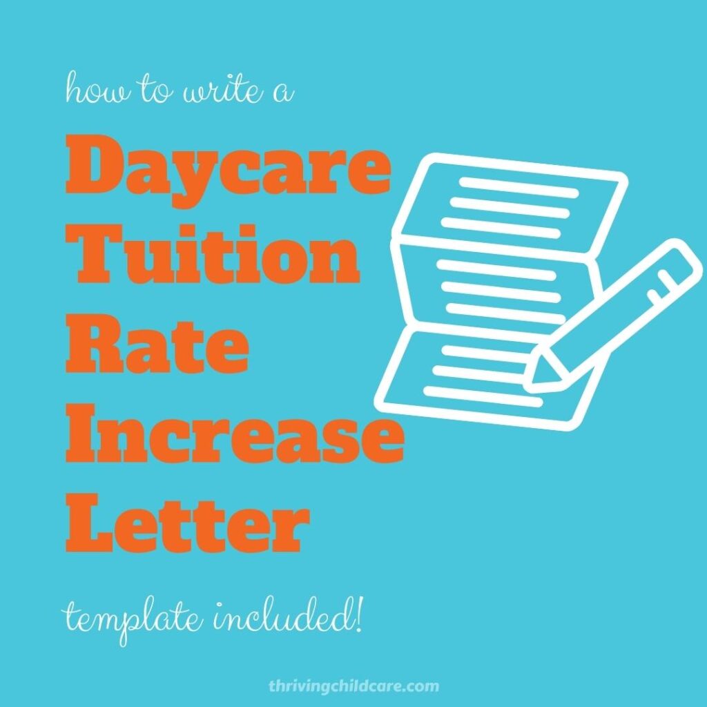 daycare tuition rate increase