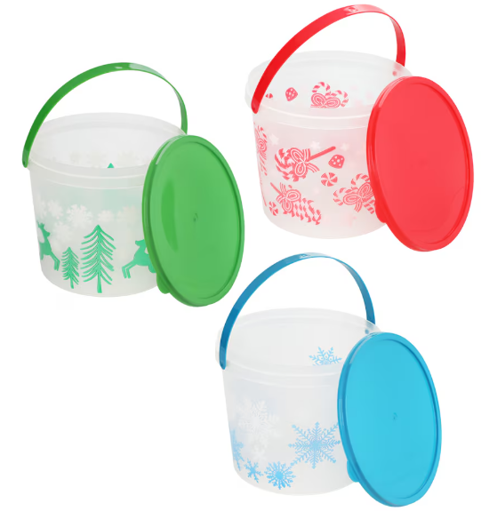 Christmas House Festive Holiday-Themed Gift Buckets