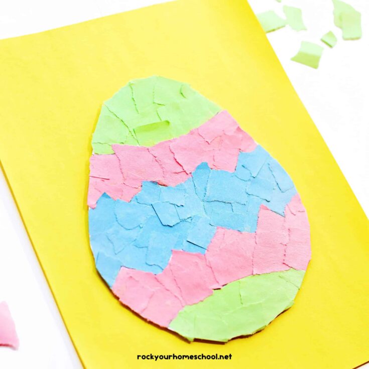 Image for Torn Paper Easter Egg Craft And How To Enjoy (Free Templates)