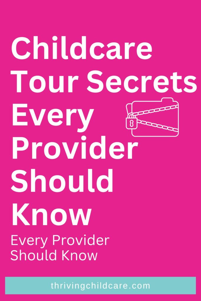 childcare tour tips for providers